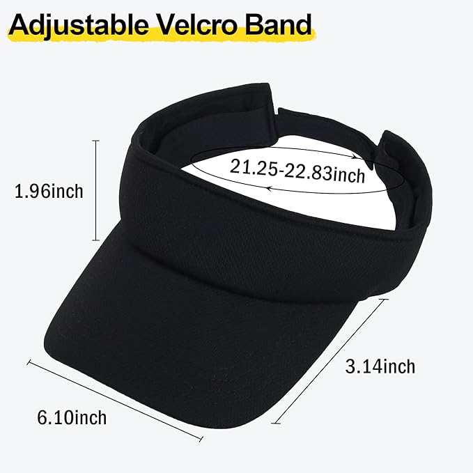 Sun Visor Hat Adjustable Velcro Outdoor Sports Cap for Men Women Adults