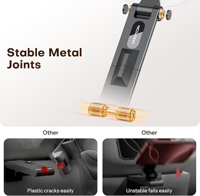 OMOTON 360°Rotating for MagSafe Tripod Mount, Adjustable Aluminum Magnetic Phone Tripod for iPhone 17/16/15/14 Pro Max Air, Foldable Cell Phone Stand Fits Vlog, Gym, Travel Essentials Accessories