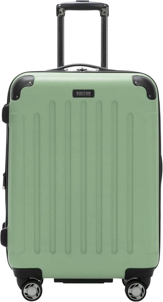 Kenneth Cole REACTION Renegade Luggage Expandable 8-Wheel Spinner Lightweight Hardside Suitcase, Seafoam, 24-Inch Checked
