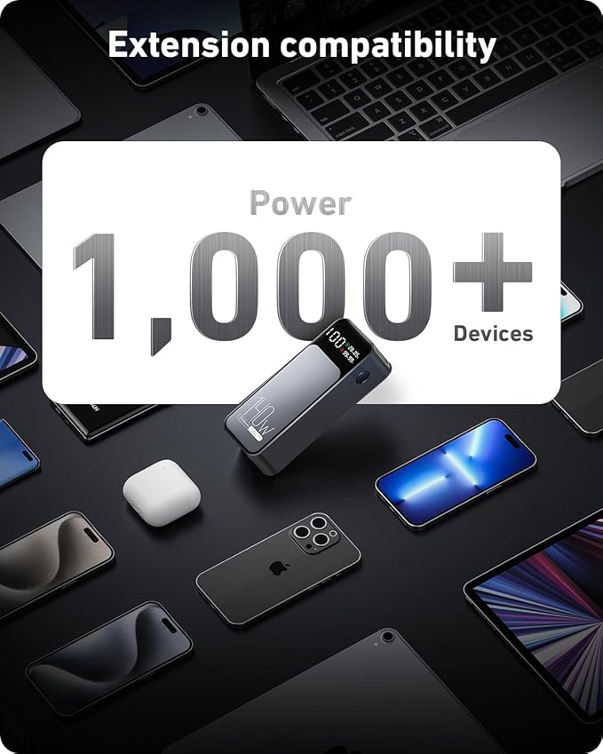 Laptop Power Bank, 140W 27000mAh (99.9Wh) Portable Laptop Charger, PD 3.1 USB C in&Out Fast Charger External Battery Pack for iPhone 17 16 15 Pro Samsung MacBook Dell XPS iPad Steam Deck etc