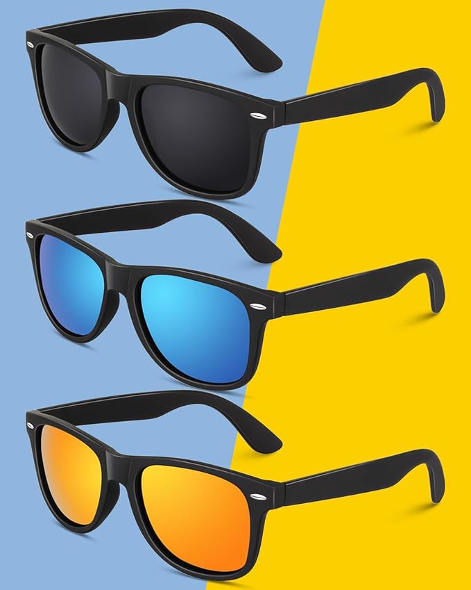 CGID Sunglasses Men Womens Polarized Lightweight Retro Black Shades UV400 Driving Fishing Golf