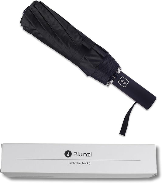 46 Inch Compact Umbrellas for Rain - Travel Small Umbrella - Automatic Folding Umbrella - Windproof Portable Umbrella, Double 10-rib