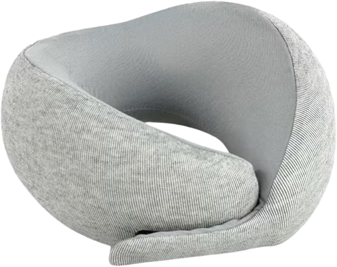 Kids Memory Foam Travel Neck Pillow, 360° Support,Travel U-Shaped Airplane Pillow, Foldable，Suitable for Commuting, Flying, Working, and Living at Home (Light Gray)