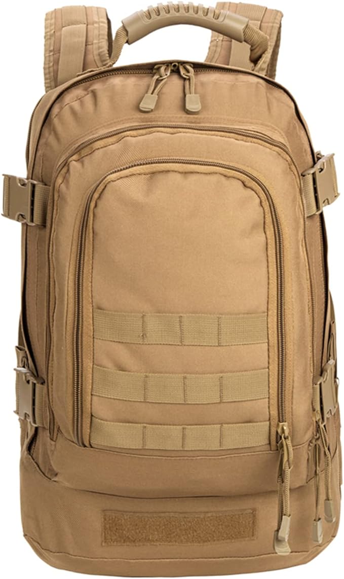 Greencity Laptop Backpacks Tactical 3 Day Expandable Bug Out Bag Classic Case Travel Hiking，Coyote