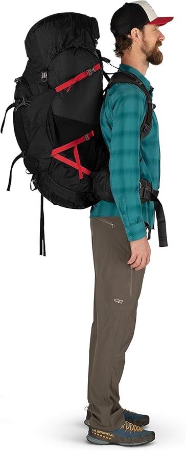Osprey Aether Plus 100L Men's Backpacking Backpack, Axo Green, S/M