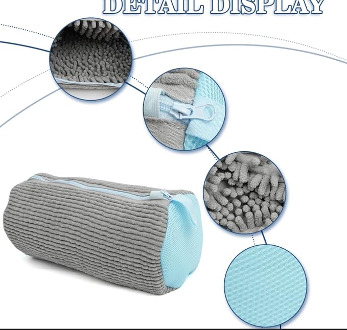 ProtecZone Shoe Washing Bag - Heavy-duty mesh laundry bag with a secure zipper, suitable for sports shoes, stain-resistant and tangle-free cleaning