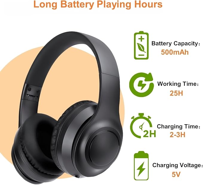 Hybrid Active Noise Cancelling Wireless TV Headphones for Seniors, ANC Headset with 5-in-1 Transmitter (Optical/Coaxial/RCA/USB/AUX), No Audio Latency, Clear Voice, Compatible with TV/PC