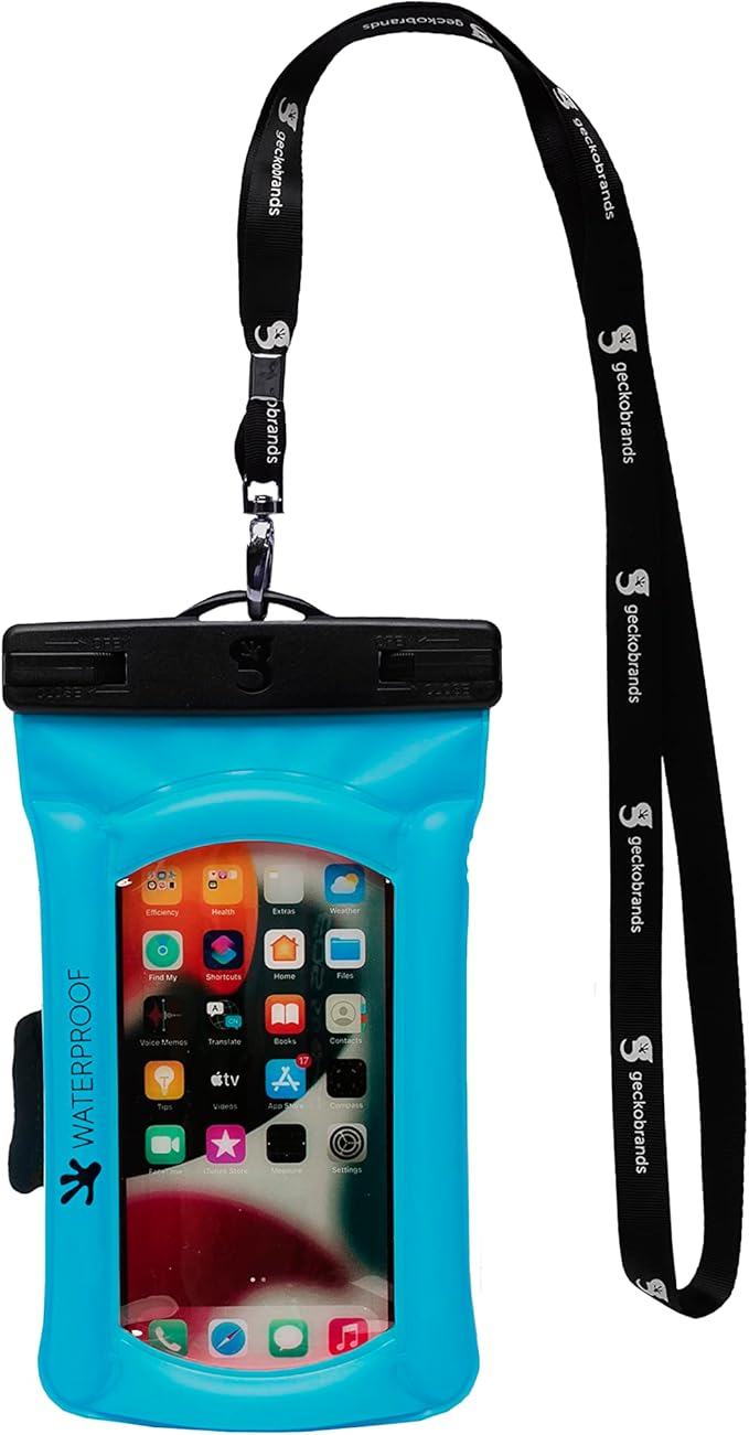 geckobrands Float Phone Dry Bag with Arm Band - Floating Watertight Dry Bag Phone Pouch, Fits Most iPhone and Samsung Galaxy Models