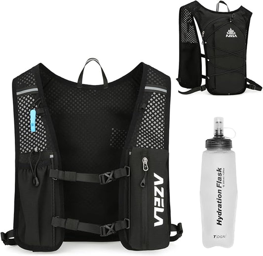 Azarxis Running Water Bottles Flask BPA Free Leakproof Hydration Vest Packs Waist Belt Replacement for Triathlon Marathon Hiking Cycling Climbing Runner