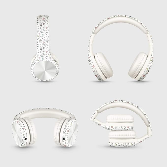 LilGadgets Connect+ Pro Wired Kids Headphones for School with Microphone, Volume Limiting Over-Ear Headset with Cord, SharePort Technology & SoftTouch Padding, Unicorn
