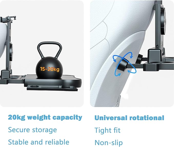 [Upgraded] Car Seat Table with Expandable Tray - Car Desk for Laptop Car Backseat Mount, Car Trays for Eating with Non-Slip Pad/Phone&Tablet Holde, Car Accessories for Writing/Laptop/Dining/Work