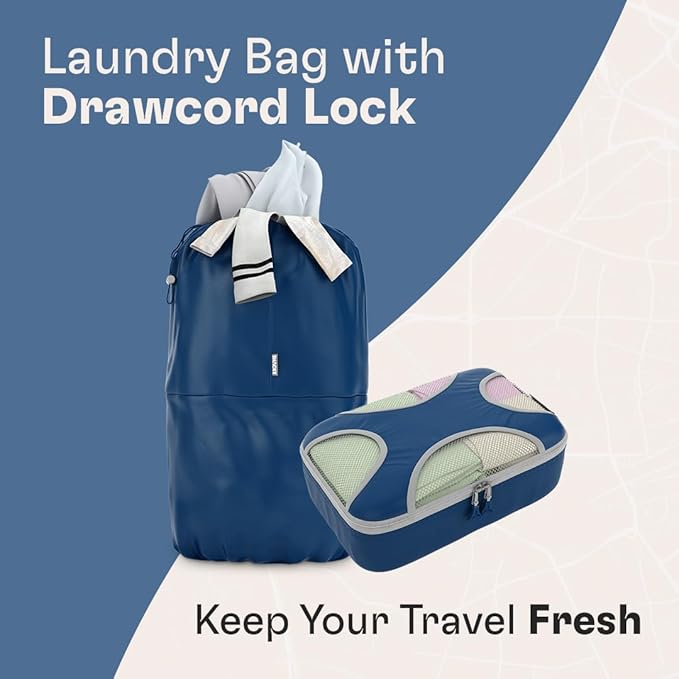 Shacke 6 Set Packing Cubes for Travel - Compression Packing Bags/Travel Organizer - Luggage Organizer Bags for Traveling - Travel Essentials for Women - Cruise Must Haves Packing List