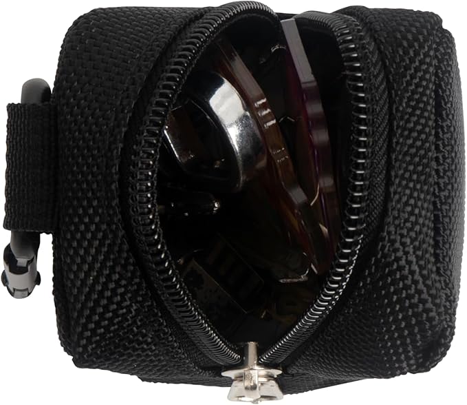 2 PCS Mini Pouch with Carabiner Clip,Coin Purse,Tiny Zipper Storage Pocket Bag,Small Makeup Electronics Accessories Organizer Case for AirPods,Cord,Charger,Cable,Keychain,Lipstick,Earphone,Wallet