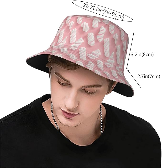 Unicorn and Pink Flower Fisherman Hat Summer Foldable UV Protection Sun Hat