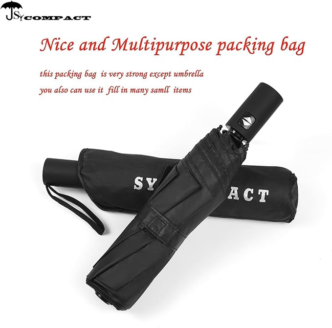 SY COMPACT Umbrella Automatic Travel Waterproof Light Folding Umbrellas Easy Carry for Women and Men