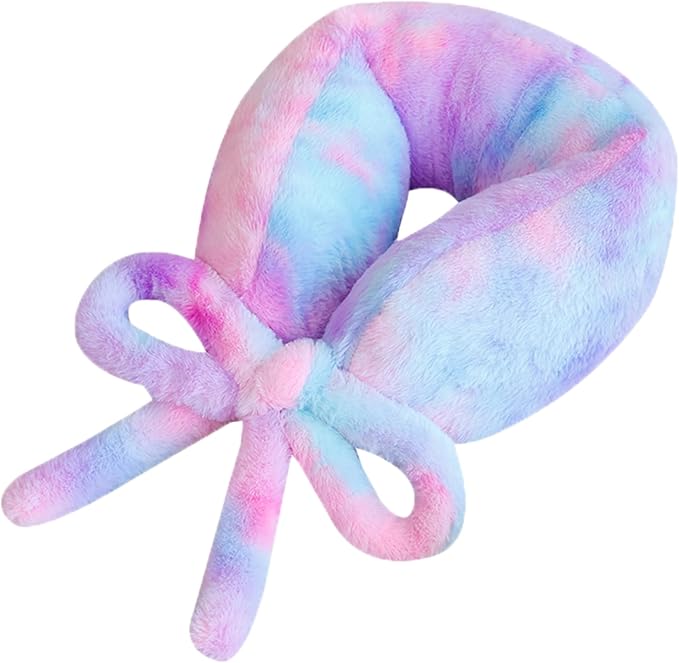 Travel Pillow Multifunctional Airplane Travel Neck Pillow Provides Neck and Lumbar Support During Travel Airplane Pillow Colorful Purple