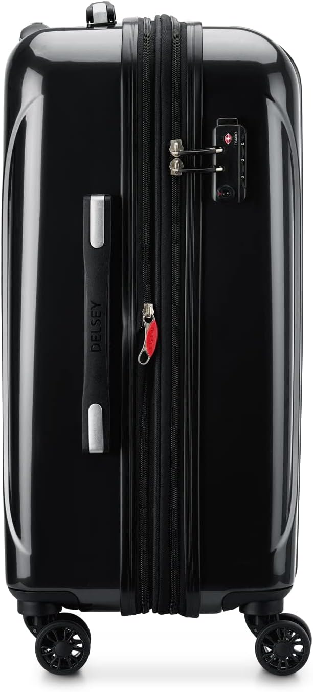 DELSEY PARIS Helium Aero Hardside Expandable Luggage with Spinner Wheels, Black, Carry-On 21 Inch