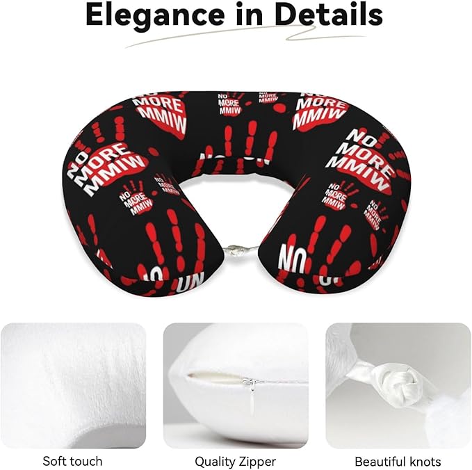 Travel Pillow for Boys and Girls, Comfortable Neck Chin Head Support Cushion No More Mmiw Red Black, Comfortable for Airplanes Car Sleeping Rest