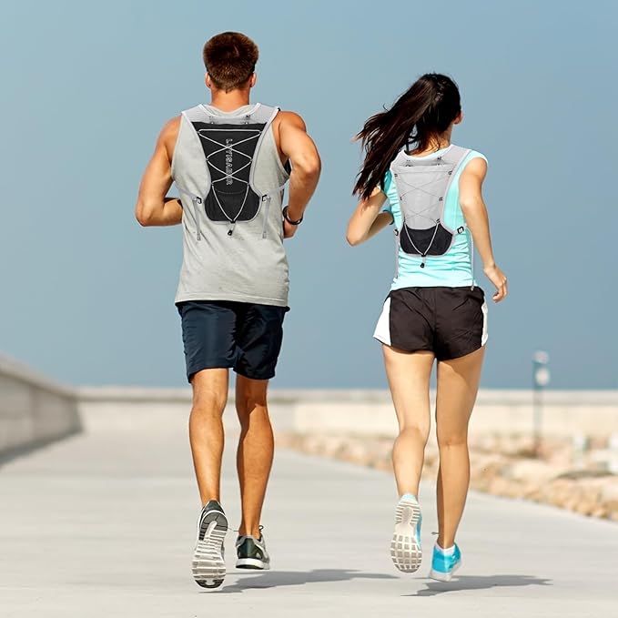 Hydro Pack Running Vest for Men Women, Hydration Backpack with 2L Water Badder, Lightweight Water Vest