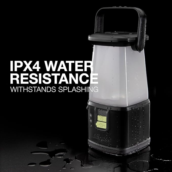 ENERGIZER WeatheReady LED Camping Lantern PRO-360, IPX4 Water Resistant Tent Light, Ultra Bright Battery Powered Lanterns for Camping, Outdoors, Emergency Power Outage