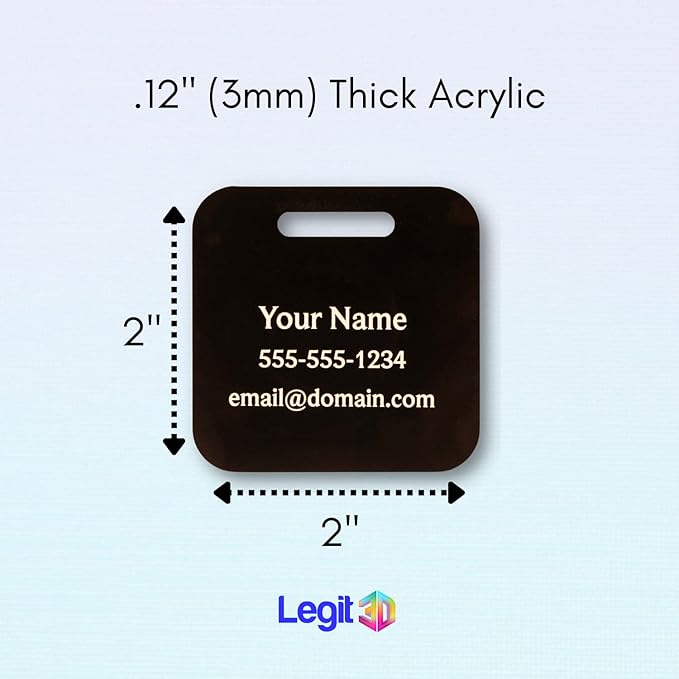 Custom Luggage Tags (3 or 6 Pack) - Personalized Unique Suitcase & Backpack Travel, Durable, Waterproof & Heavy Duty (Orange)