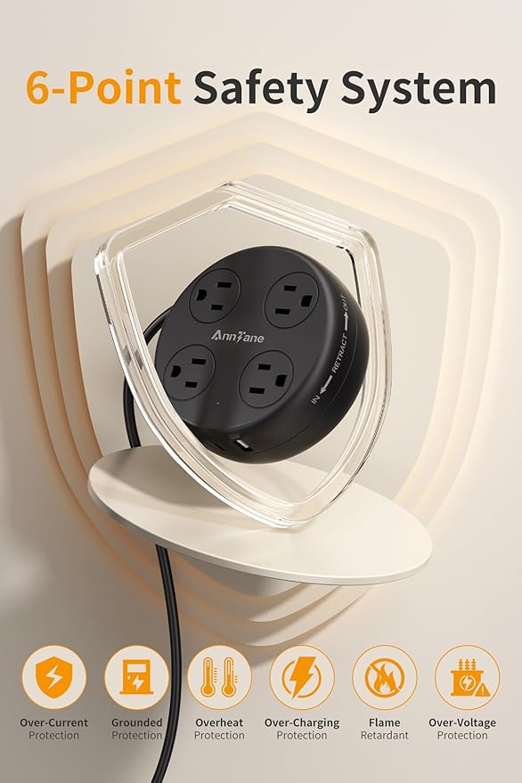 Japan Travel Adapter with USB C, US to Japan Plug Adapter with 4 Outlets 3 USB Ports, Type A Outlet Adapter for US to China Mexico Philippines Canada Peru Thailand Vietnam (Black)