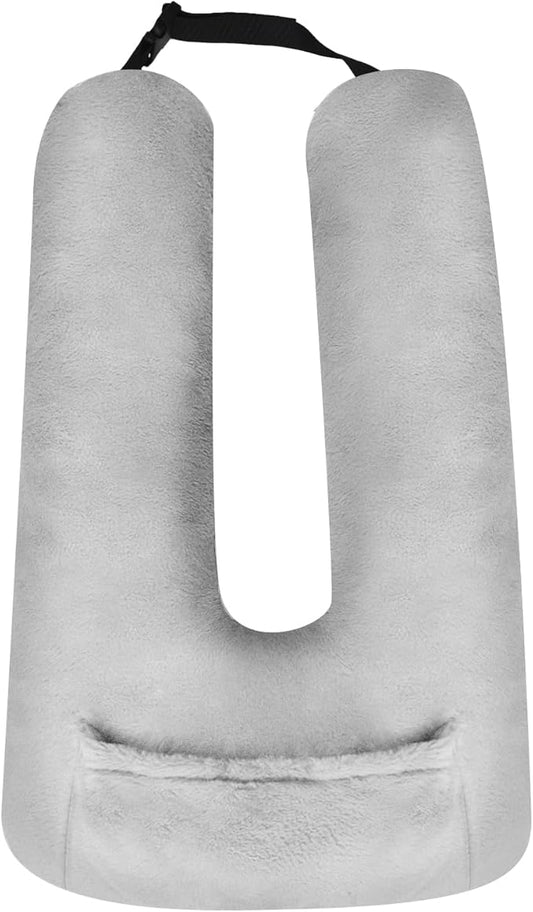 Car Pillow for Kids, U-Shaped Soft Car Travel Pillow for Sleeping with Removable Cover for Car Seat Head and Neck Support Children and Adult,Perfect for Long Road Travel,Grey