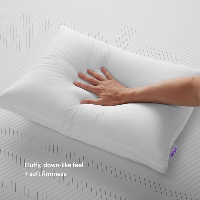 Purple Cloud Pillow - Standard Size, Hypoallergenic Gel Fiber Fill for Plush, Cloud-Like Comfort - Molds to Support Head & Neck, Won’t Clump or Flatten