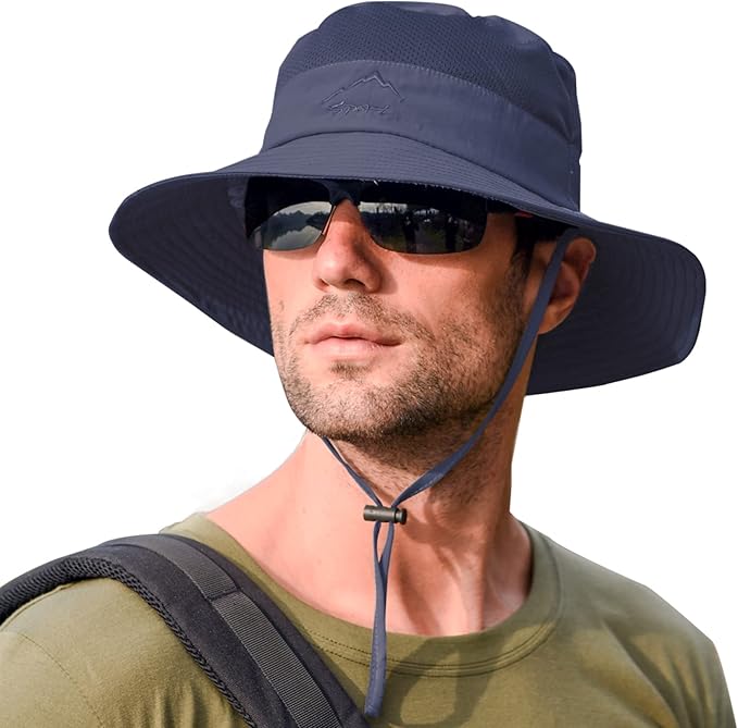 Sun Hats for Men Women Fishing Hat UPF 50+ Breathable Wide Brim Summer UV Protection Hat