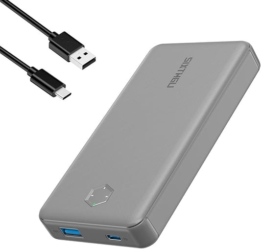 Portable Charger, Slim 20000mAh PD 20W Power Bank, USB C in&out High-Speed Charging Battery Pack, External Phone Powerbank Compatible with iPhone 16 15 14 13 12 Samsung S22 S21 Google iPad etc(Grey)