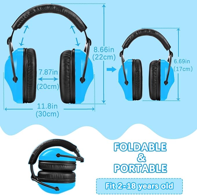 ZOHAN Kids Ear Protection 2 Pack,Kids Noise Canceling Headphone for Concerts, Monster Truck, Fireworks