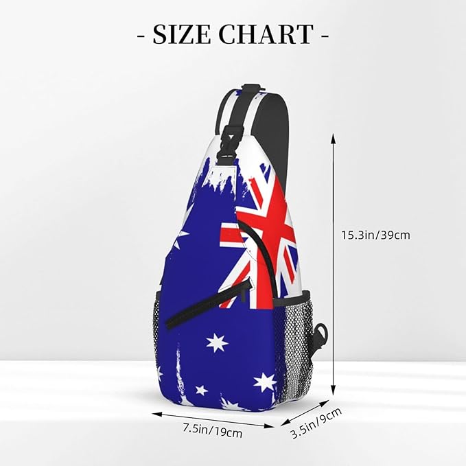 Australian Flag Sling Bag Multipurpose Crossbody Sling Backpack Travel Cycling Hiking Shoulder Bag For Women Men
