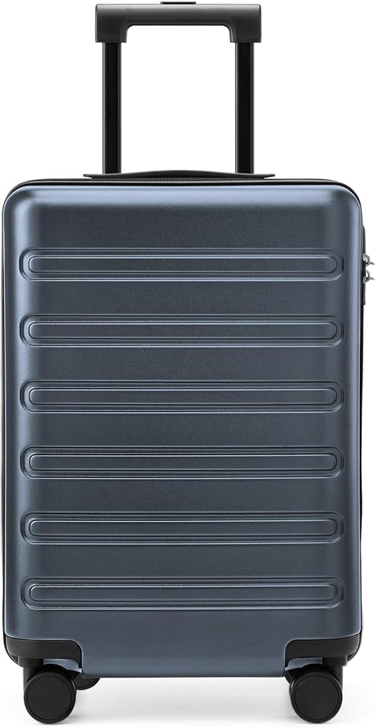 NINETYGO Medium Checked Luggage 24 Inch, Checking In Luggage with Smooth Double Spinner Wheels, Hard Shell PC+ABS Suitcase, Lightweight Travel Luggage, TSA Approved (Grey, Andes)
