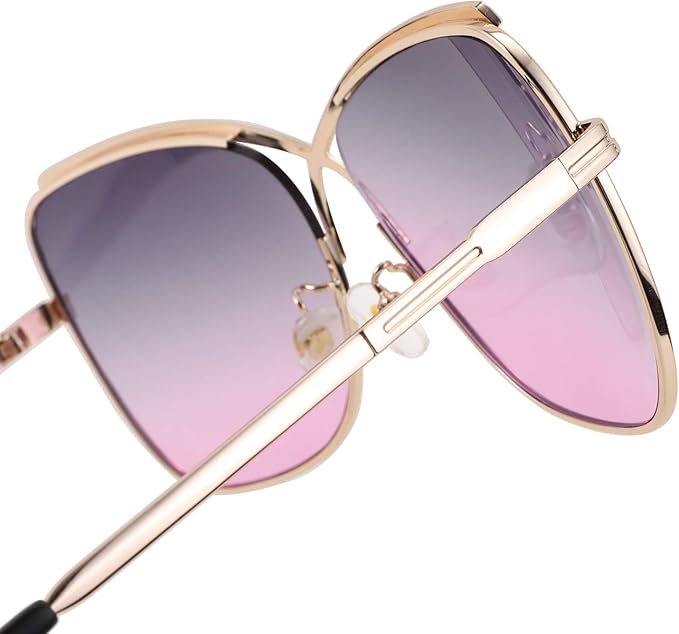 FEISEDY Womens Cute Sunglasses Oversized Butterfly X Shape Design Cateye Lady Sunglasses B2738