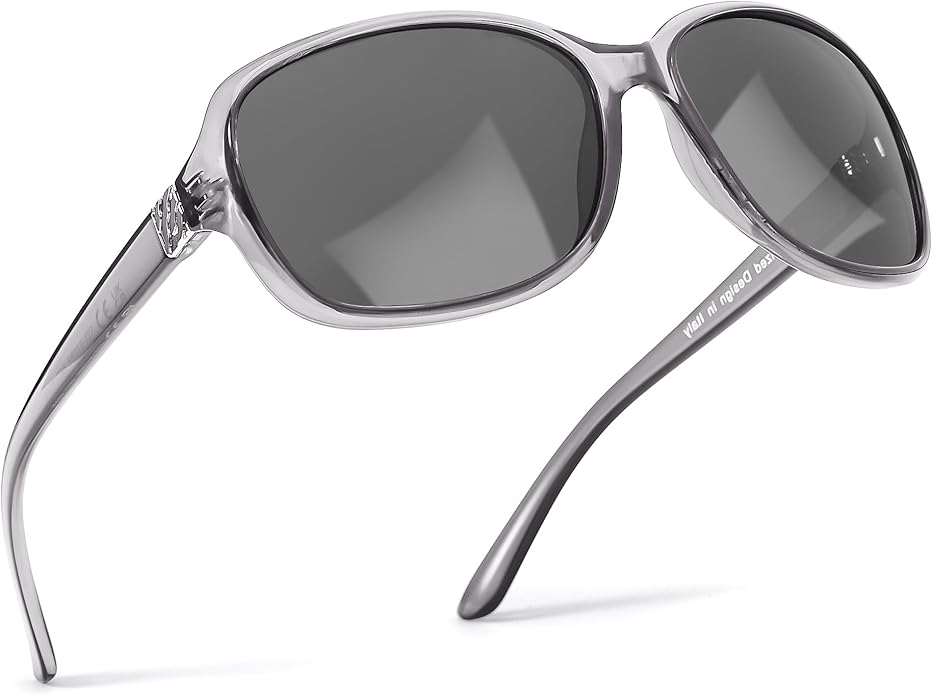 SIPHEW Polarized Sunglasses for Women | Vintage Square Sunglasses w UV400 Protection | Womens Wraparound Shade