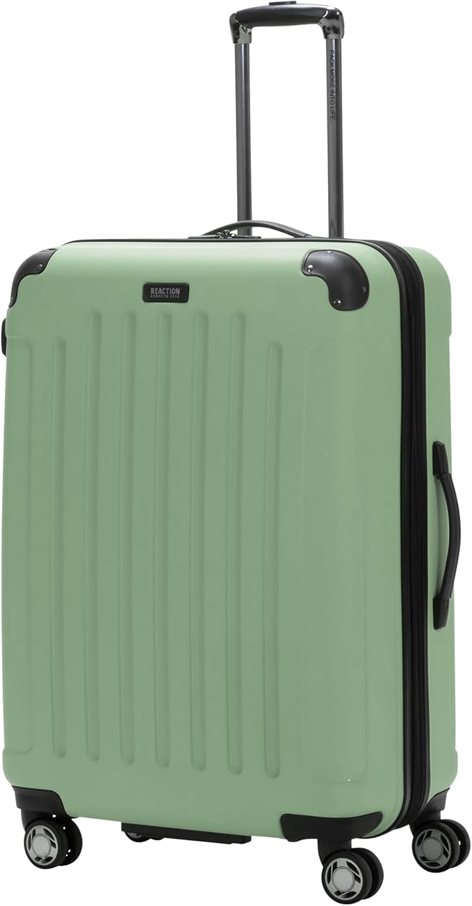 Kenneth Cole REACTION Renegade Luggage Expandable 8-Wheel Spinner Lightweight Hardside Suitcase, Seafoam, 28-Inch Checked
