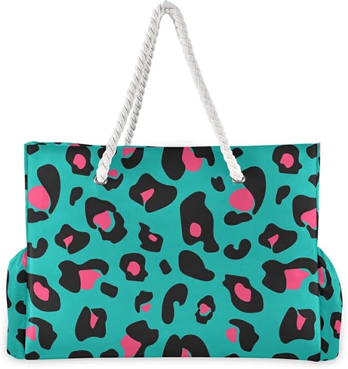 senya Large Beach Shoulder Bags Canvas Tote Water Resistant for Gym Travel Daily