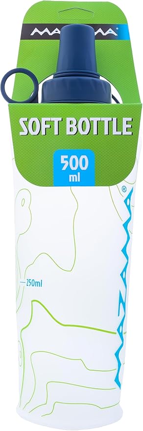 Aquabend Collapsible Soft Water Bottle Leakproof Bite Valve Reusable BPA-Free Ultralight Travel Water Bottle Flask for Running, Gym, Camping, Hiking, Travel, Sports. (500ml) Color May Vary