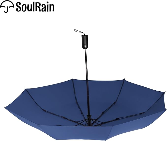 SoulRain Travel Umbrella - Compact Umbrella for Rain - Perfect Large Auto Folding Umbrella - Ideal Car umbrella, Small umbrella, and Travel Companion
