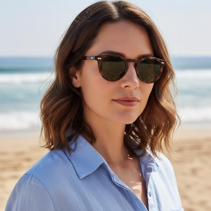 CARFIA Polarized Sunglasses for Women UV Protection Small Face Acetate Frame CA5288