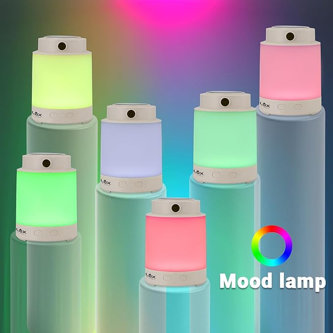 3-in-1 Camping Light with Tent Lantern, Handheld Flashlight & RGB Night Light – USB & Solar Rechargeable, Hook Design, 2 Brightness Levels + SOS, Ideal for Outdoor Use