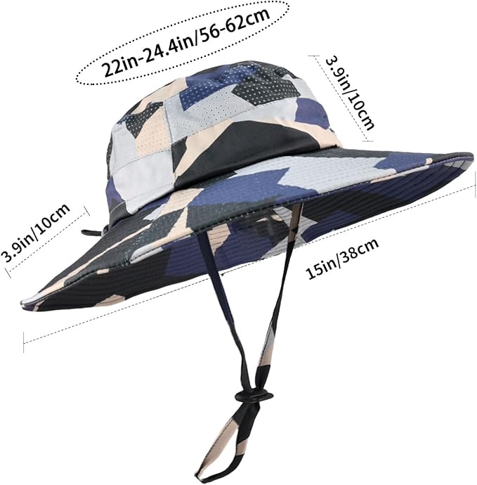 Sun Hats for Men Women Fishing Hat UPF 50+ Breathable Wide Brim Summer UV Protection Hat