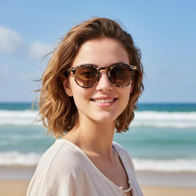 CARFIA Polarized Sunglasses for Women UV Protection Small Face Acetate Frame CA5288