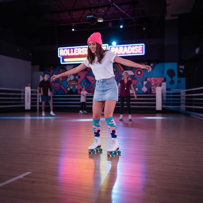 Graduated Compression Socks for Women&Men 20-30mmhg Knee High Socks Travel Hiking Running Stocking