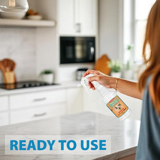 Insect Shoo Spray - Insect Repellent Spray - Pet and Kid Safe Ant, Mosquito, and Spider Repellent for Indoor/Outdoor Use - Lemongrass, Thyme, Geraniol Powered Bug Control for Home