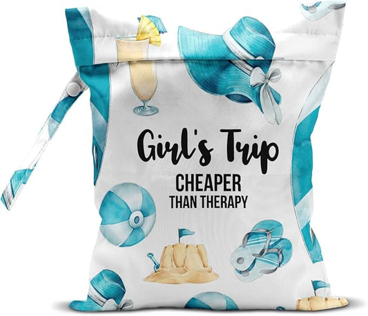 Girls Trip Gifts, Wet Bag, Wet Dry Bag, For Swimsuit Travel Vacation Beach Pool Trip Makeup Bags, Bachelorette Party Bestie Gifts for Women Sister Friends