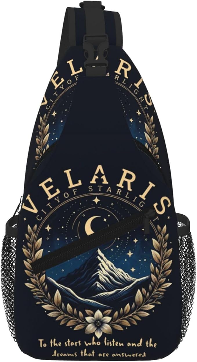 Velaris City Of Starlight Crossbody Bag Trendy Sling Bag Bakpack Casual Chest Bags Daypack For Hiking Walking Travel Running(1)