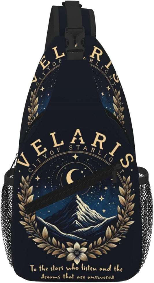 Velaris City Of Starlight Crossbody Bag Trendy Sling Bag Bakpack Casual Chest Bags Daypack For Hiking Walking Travel Running(1)