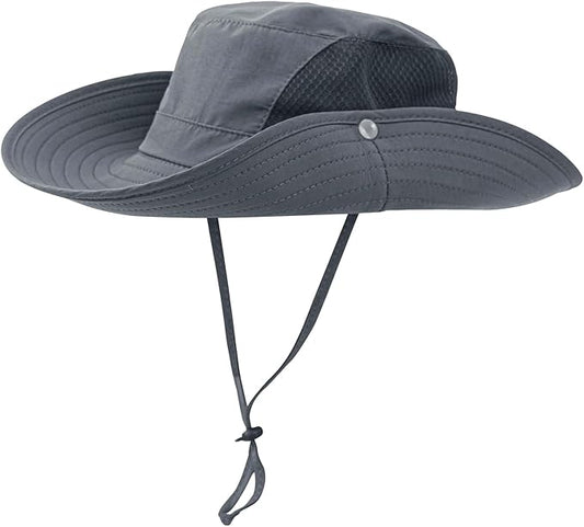 Sun Hat for Men Women UPF 50+ Fishing Hats Waterproof Wide Brim Boonie Bucket Hat for Safari Beach Hiking Garden