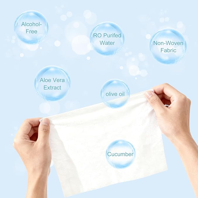 Individual Hand Wipes,Wet Wipes Individually Wrapped Bulk Cleansing Travel Size Wet Wipes for Wedding Travel Restaurant Barbecue(Cucumber,pack of 50)